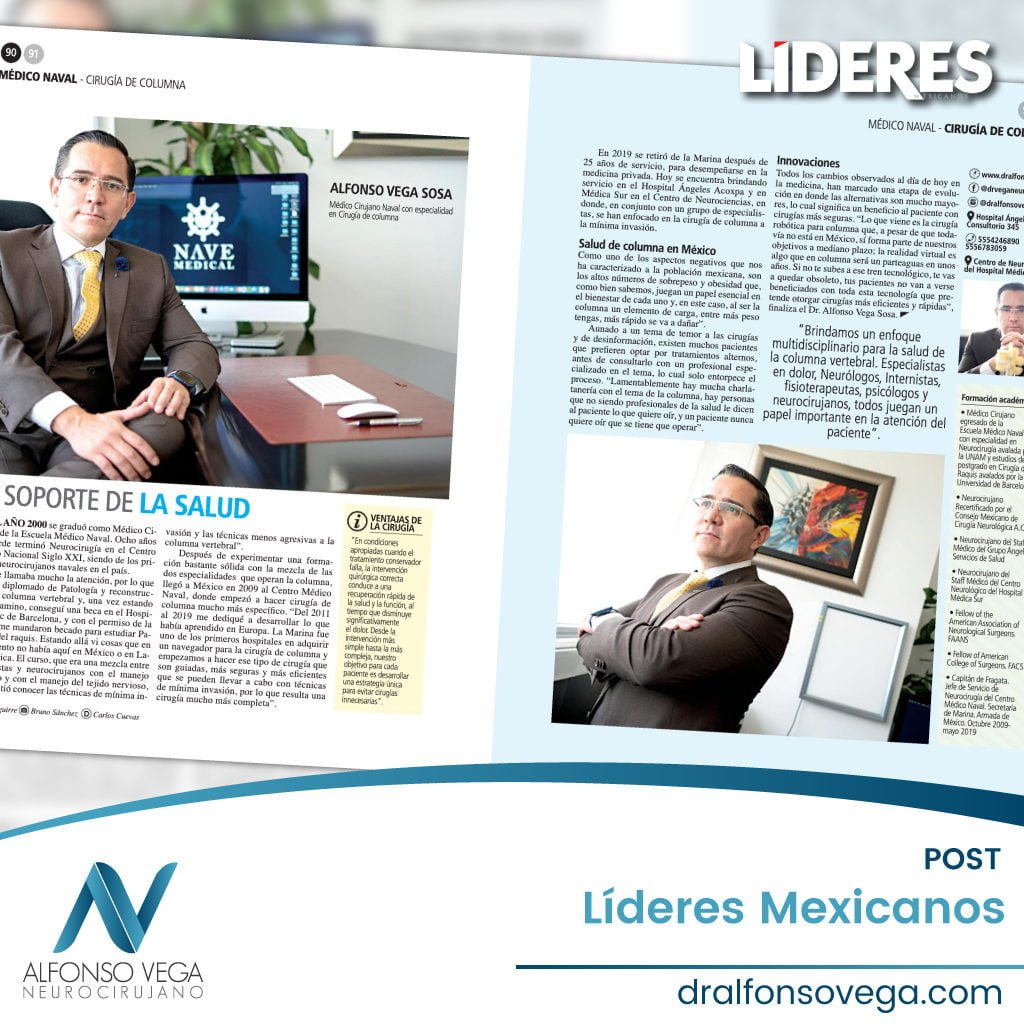 Dr. Alfonso Vega en Líderes Mexicanos