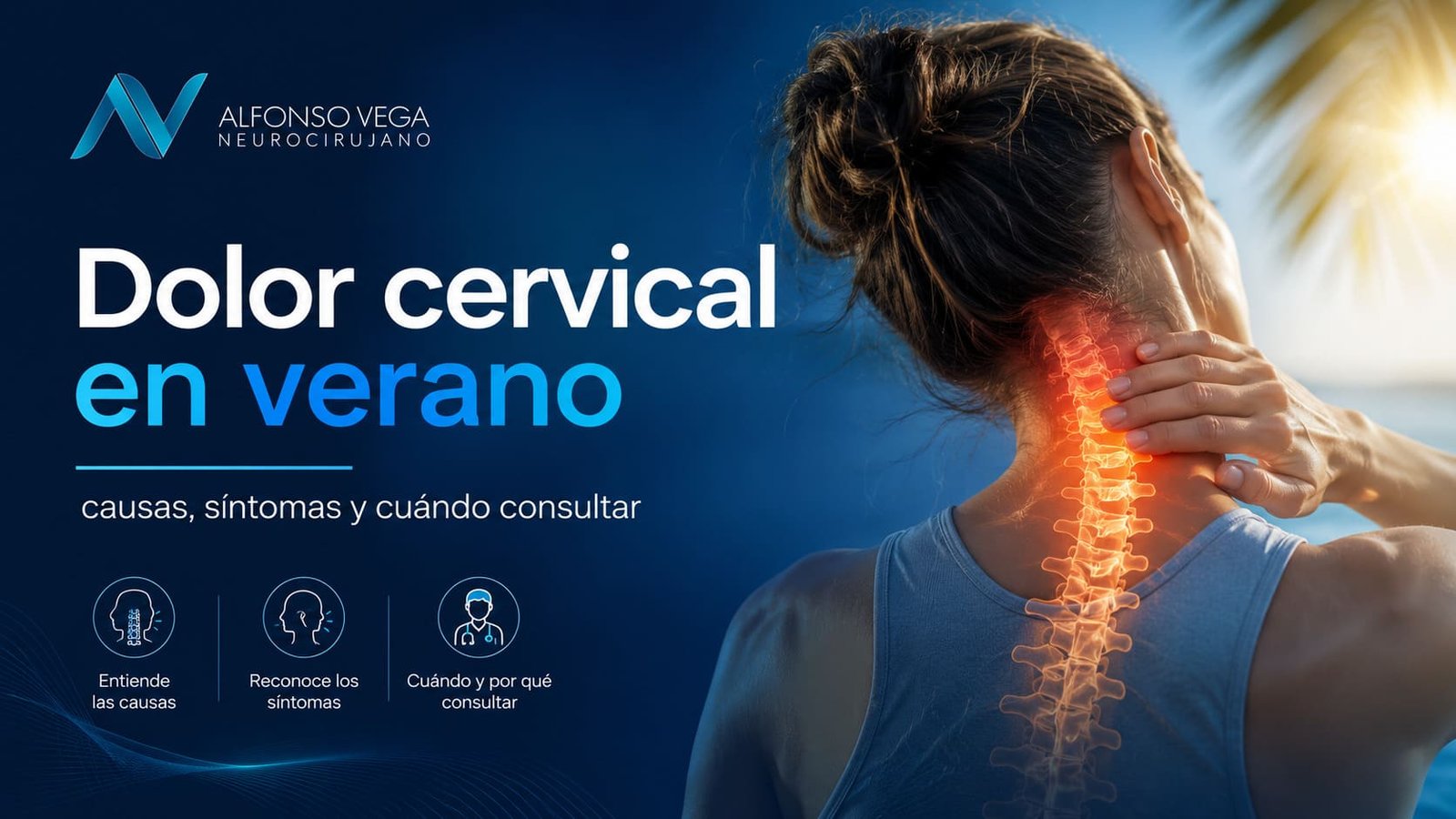 Dolor cervical en verano: causas, síntomas y cuándo consultar