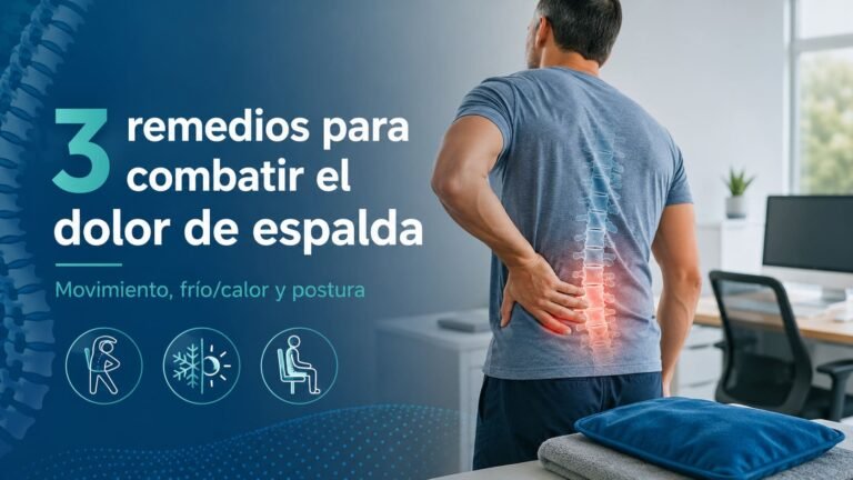 3 remedios para combatir el dolor de espalda con movimiento, frío, calor y postura